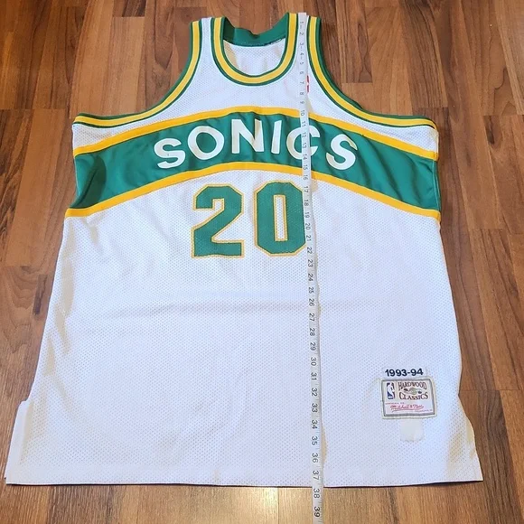 Gary Payton Seattle SuperSonics Mitchell & Ness Swingman Basketball Jersey #20 - Picture 8 of 12